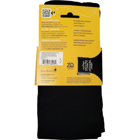 Smartwool Womens The Tight II Wool Base Layer Sz Large Black SW0SW700001 NEW - Picture 2 of 4